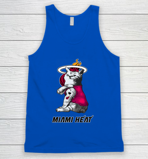 NBA Basketball My Cat Loves Miami Heat Tank Top 4
