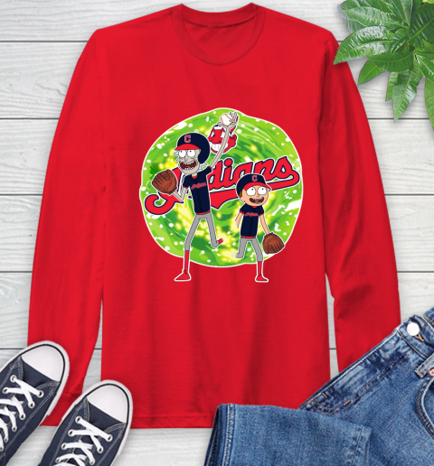 MLB Cleveland Indians Rick And Morty Baseball Sports Long Sleeve T-Shirt 10