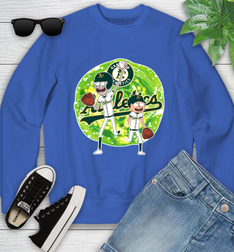 MLB Oakland Athletics Rick And Morty Baseball Sports Youth Sweatshirt 8