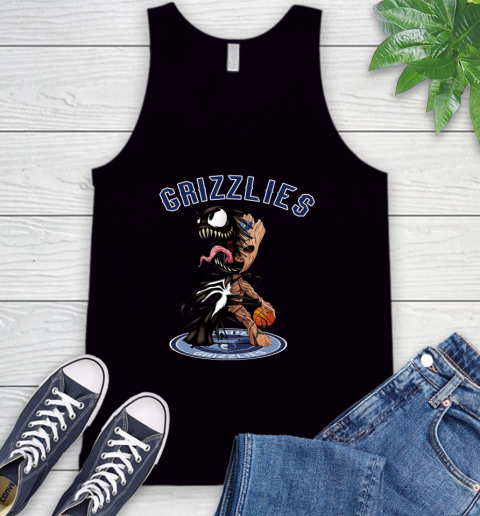 NBA Memphis Grizzlies Basketball Venom Groot Guardians Of The Galaxy Tank Top 3 NBA Memphis Grizzlies Basketball Venom Groot Guardians Of The Galaxy Tank Top - Image 3