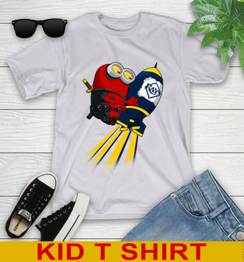 MLB Baseball Tampa Bay Rays Deadpool Minion Marvel Shirt Youth T-Shirt 4