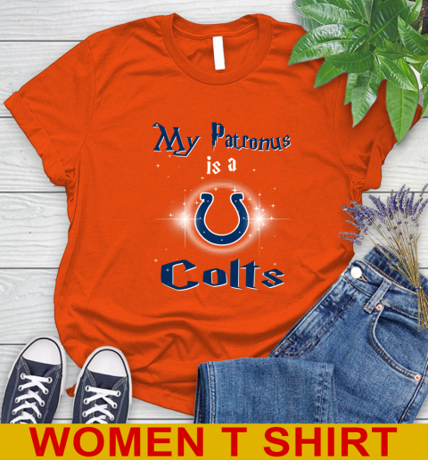 NFL Football Harry Potter My Patronus Is A Indianapolis Colts Women's T-Shirt 3