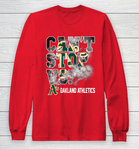 MLB Oakland Athletics Baseball Can't Stop Vs Athletics Long Sleeve T-Shirt 7