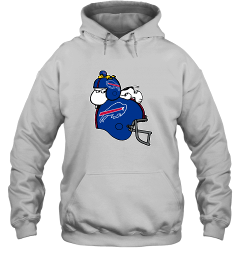 gokw snoopy and woodstock resting on buffalo bills helmet hoodie 23 front white