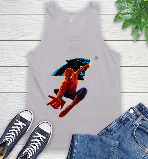 NFL Spider Man Avengers Endgame Football Carolina Panthers Tank Top 4