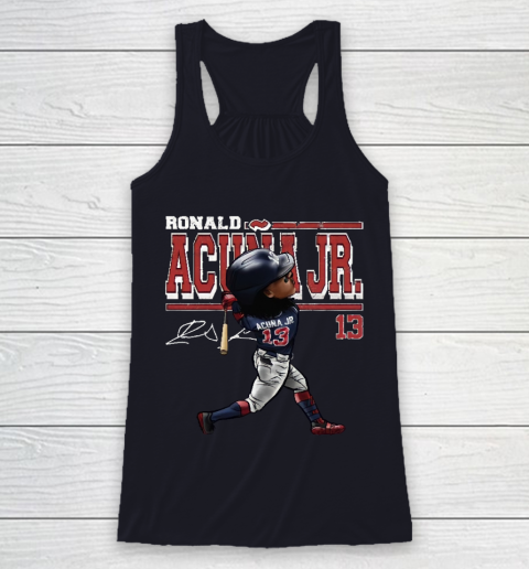 Ronald Acuna Jr Cartoon Racerback Tank 7
