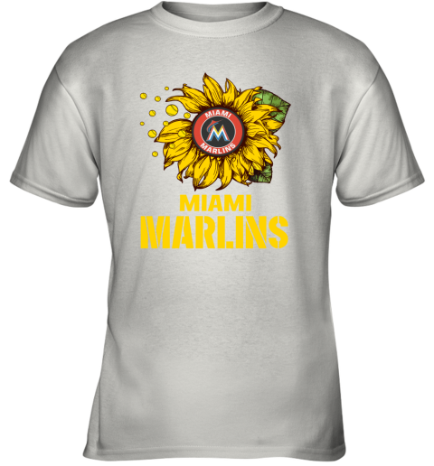 Miami Marlins Sunflower MLB Baseball Youth T-Shirt