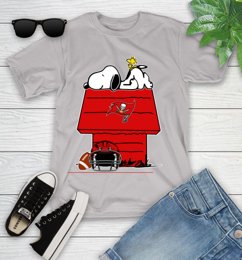 Tampa Bay Buccaneers NFL Football Snoopy Woodstock The Peanuts Movie Youth T-Shirt 12
