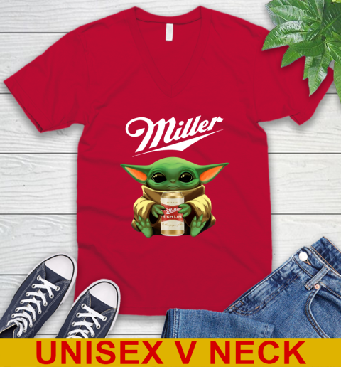 Star Wars Baby Yoda Hugs Miller High Life Beer Shirt 55