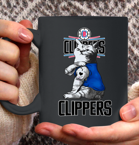 NBA Basketball My Cat Loves LA Clippers Ceramic Mug 11oz 2