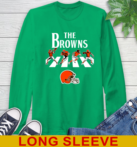NFL Football Cleveland Browns The Beatles Rock Band Shirt Long Sleeve T-Shirt 8