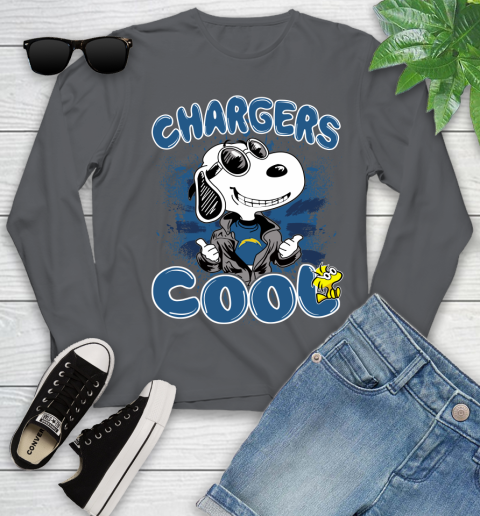 NFL Football Los Angeles Chargers Cool Snoopy Shirt Youth Long Sleeve 8