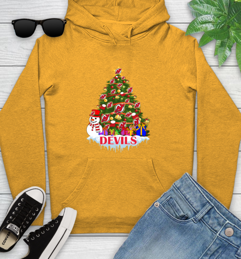 New Jersey Devils Merry Christmas NHL Hockey Sports Youth Hoodie 3