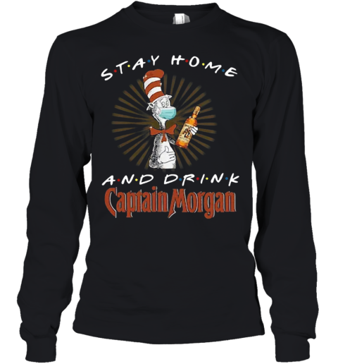 Dr. Seuss Stay Home And Drink Captain Morgan Coronavirus Youth Long Sleeve