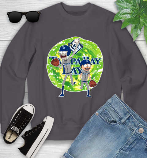 MLB Tampa Bay Rays Rick And Morty Baseball Sports Youth Sweatshirt 6