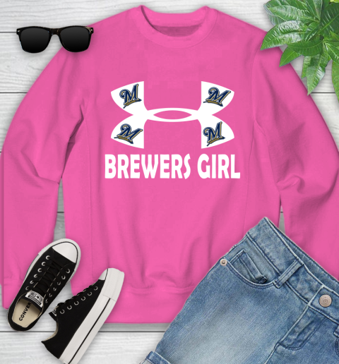 MLB Milwaukee Brewers Under Armour Baseball Sports Youth Sweatshirt 6