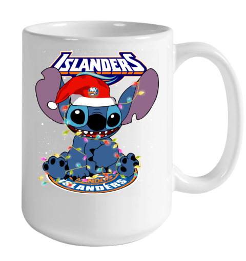New York Islanders NHL Hockey noel stitch Christmas Color Changing Mug 15oz 2