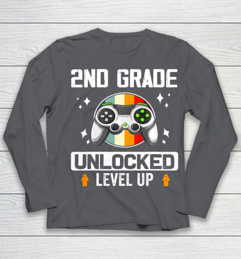 Next Level t shirts 2nd Grade Unlocked Level Up Back To School Second Grade Gamer Youth Long Sleeve 6