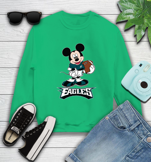 NFL Football Philadelphia Eagles Cheerful Mickey Mouse Shirt Sweatshirt 7