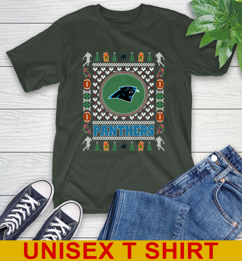Carolina Panthers Merry Christmas NFL Football Loyal Fan T-Shirt 6