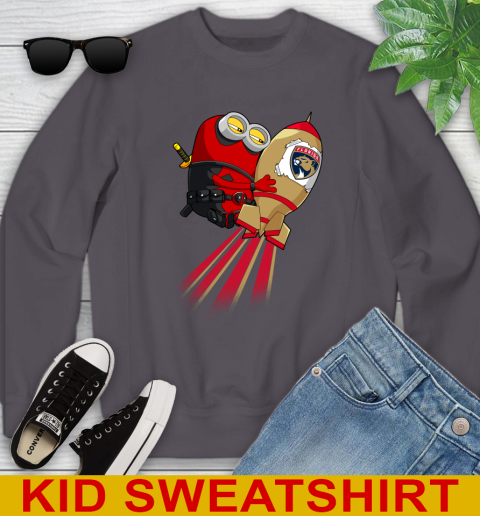 NHL Hockey Florida Panthers Deadpool Minion Marvel Shirt Youth Sweatshirt 5