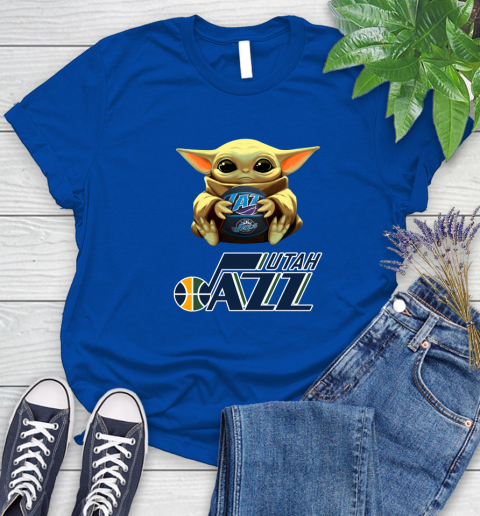 Nba Basketball Utah Jazz Star Wars Baby Yoda Shirt Women S T Shirt