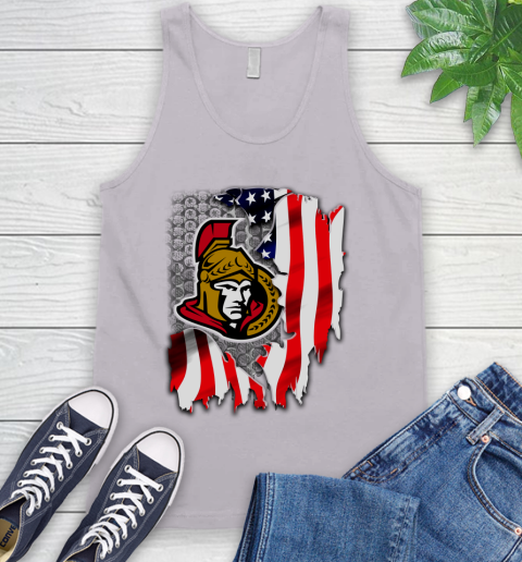 Ottawa Senators NHL Hockey American Flag Tank Top 3