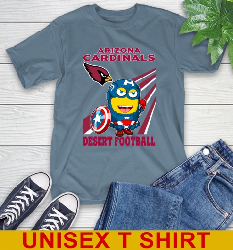 NFL Football Arizona Cardinals Captain America Marvel Avengers Minion Shirt T-Shirt 8