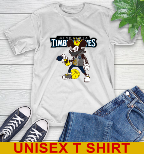 Minnesota Timberwolves NBA Basketball Mickey Peace Sign Sports T-Shirt