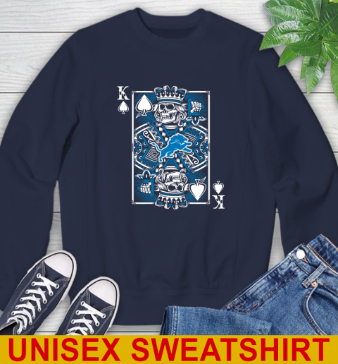 Detroit Lions NFL Football The King Of Spades Death Cards Shirt Sweatshirt 2