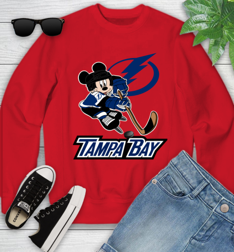NHL Tampa Bay Lightning Mickey Mouse Disney Hockey T Shirt Youth Sweatshirt 9
