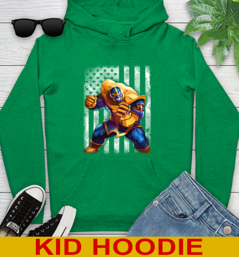 NFL Football San Francisco 49ers Thanos Marvel American Flag Shirt Youth Hoodie 9 NFL Football San Francisco 49ers Thanos Marvel American Flag Shirt Youth Hoodie - Image 9
