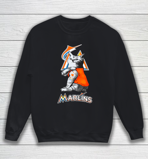 MLB Baseball My Cat Loves Miami Marlins Sweatshirt