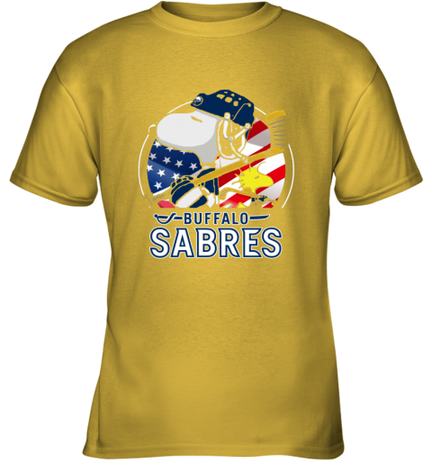 8fd2 buffalo sabres ice hockey snoopy and woodstock nhl youth t shirt 26 front daisy