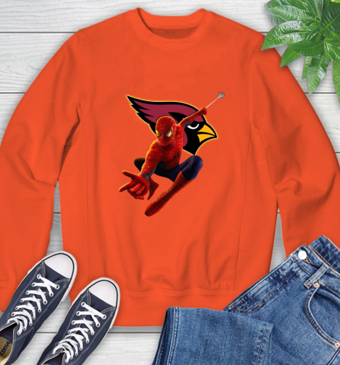 NFL Spider Man Avengers Endgame Football Arizona Cardinals Sweatshirt 4