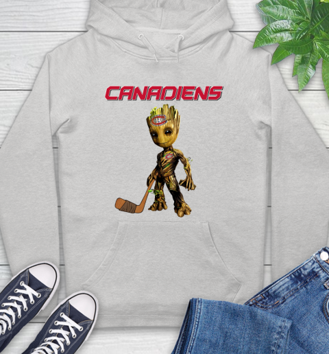 Montreal Canadiens NHL Hockey Groot Marvel Guardians Of The Galaxy Hoodie