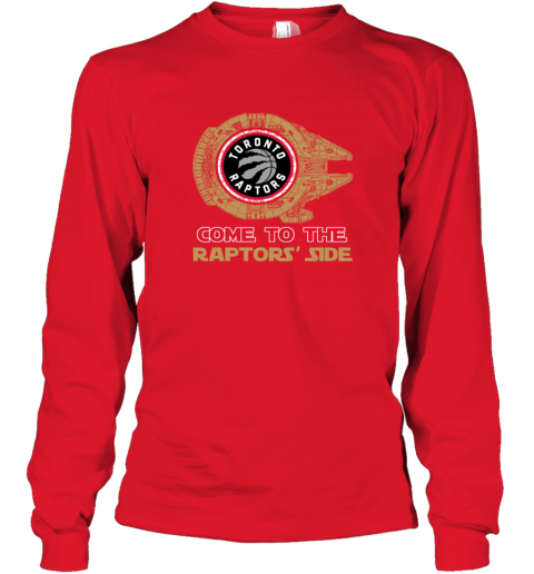 NBA Come To The Toronto Raptors Star Wars Basketball Sports Long Sleeve T-Shirt xy8p nba come to the toronto raptors star wars basketball sports long sleeve tee 14 front red