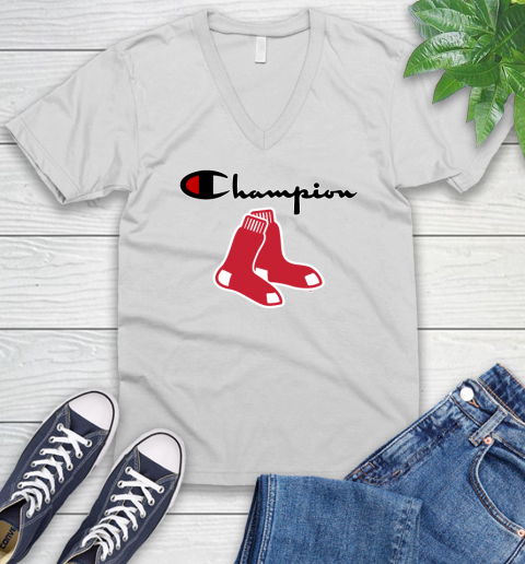 MLB Baseball Boston Red Sox Champion Shirt V-Neck T-Shirt