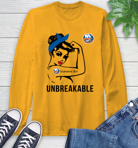 NHL New York Islanders Girl Unbreakable Hockey Sports Long Sleeve T-Shirt 2