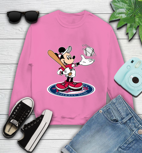 MLB Baseball Minnesota Twins Cheerful Mickey Disney Shirt Youth Sweatshirt 6