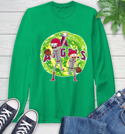 MLB Los Angeles Angels Rick And Morty Baseball Sports Long Sleeve T-Shirt 7