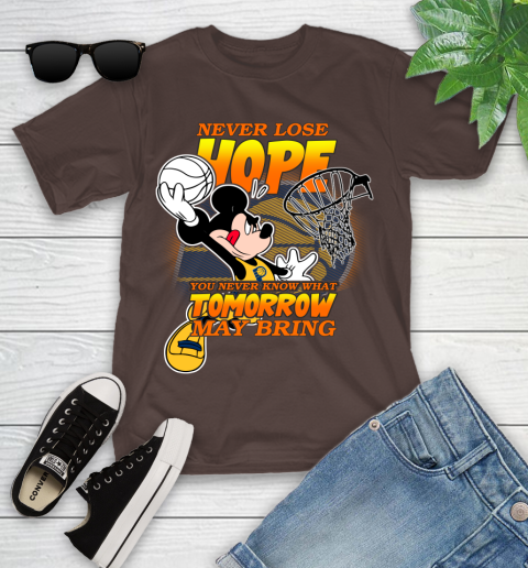 Indiana Pacers NBA Basketball Mickey Disney Never Lose Hope Youth T-Shirt 7