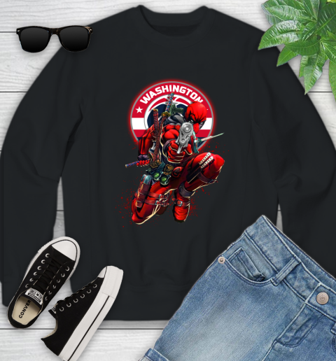 NBA Deadpool Marvel Comics Sports Basketball Washington Wizards Youth Sweatshirt 2