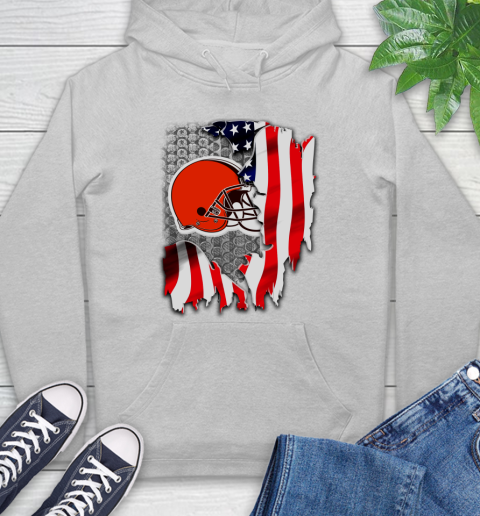 Cleveland Browns NFL Football American Flag Hoodie 6
