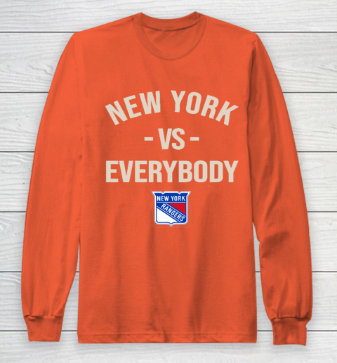 New York Rangers Vs Everybody Long Sleeve T-Shirt 3