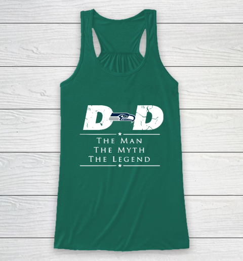 Seattle Seahawks NFL Football Dad The Man The Myth The Legend Racerback Tank 5