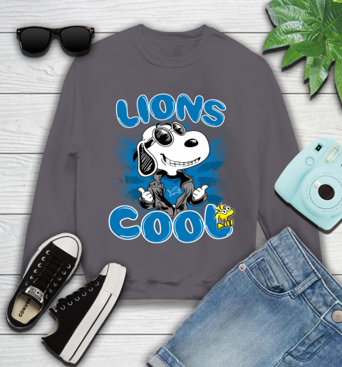 NFL Football Detroit Lions Cool Snoopy Shirt Youth Sweatshirt 4