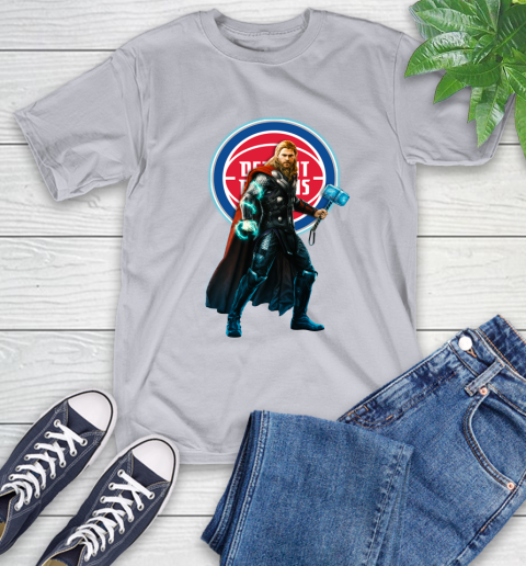 NBA Thor Avengers Endgame Basketball Detroit Pistons T-Shirt 6