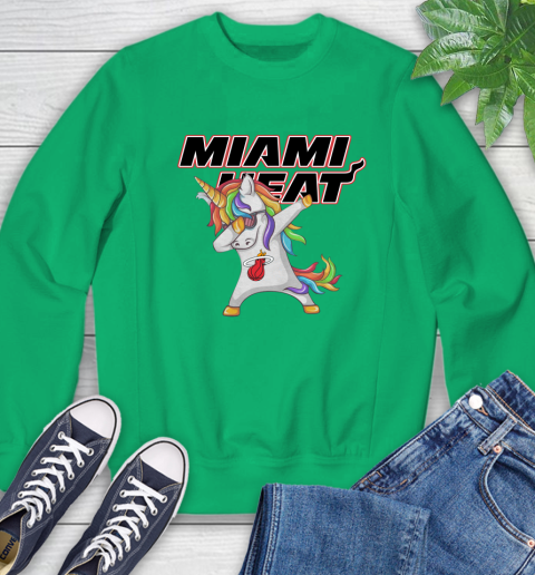 Miami Heat NBA Basketball Funny Unicorn Dabbing Sports Sweatshirt 6