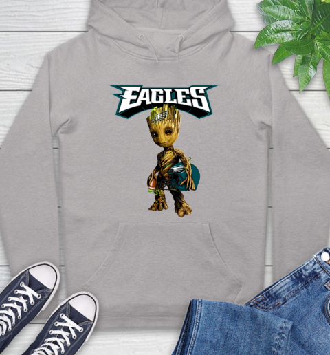 Philadelphia Eagles NFL Football Groot Marvel Guardians Of The Galaxy Hoodie 12
